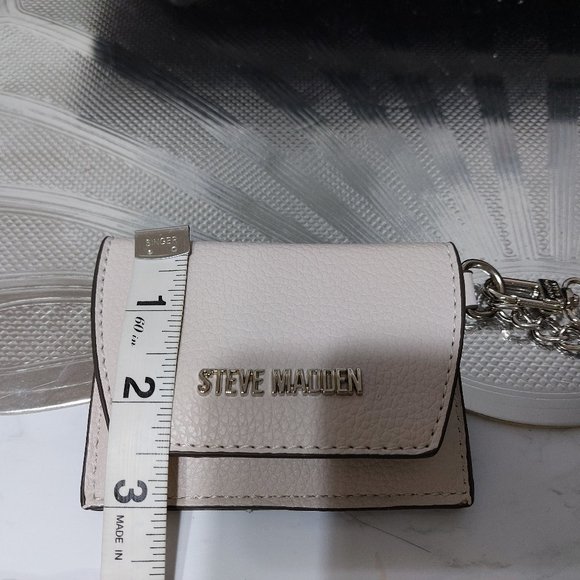 Steve Madden Clip On Pouches Keychain Handbag Mini Bags Wallet Mirror Inside - Picture 7 of 8